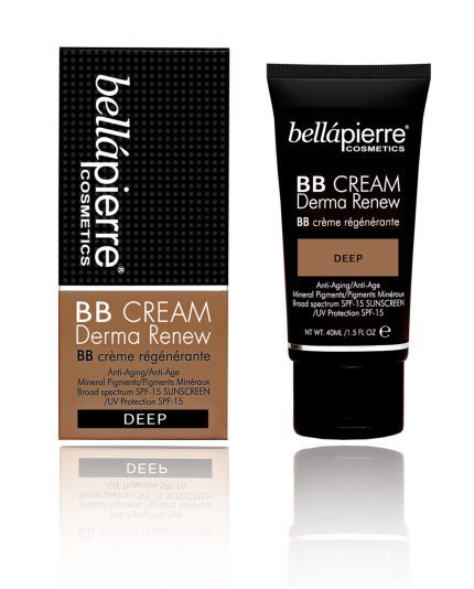 Derma Renew BB Cream Deep - minerale make-up bellapierre van blue sage shop, geïsoleerd op een witte achtergrond
