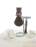 MEN³ - Nickel stand for Shaving brush and shaving razor